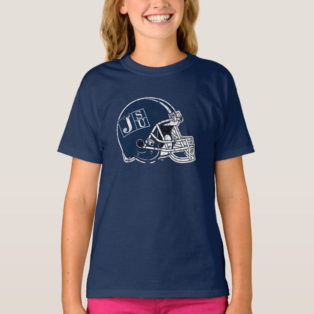 JSU Helmet Distressed T-Shirt (Front)
