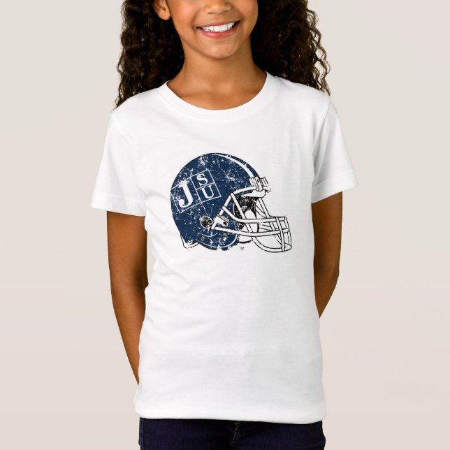 JSU Helmet Distressed T-Shirt (Front)