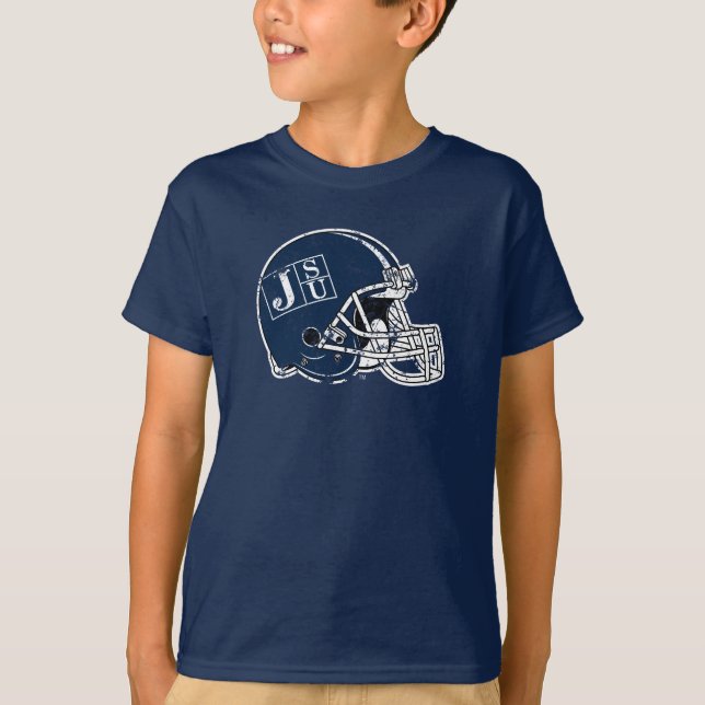 JSU Helmet Distressed T-Shirt (Front)