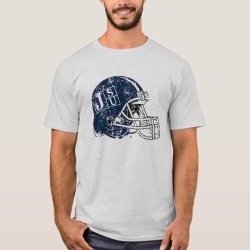 JSU Helmet Distressed T_Shirt