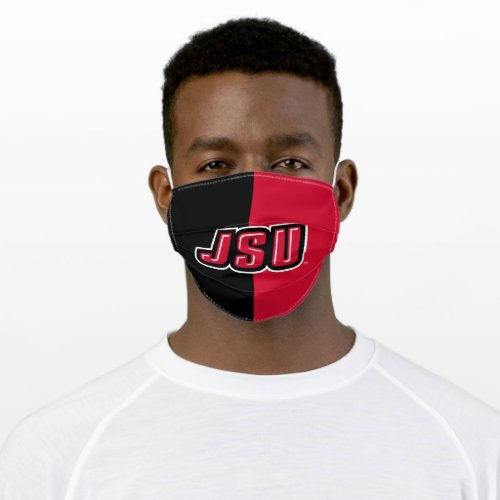 JSU Jacksonville State University Color Block Adult Cloth Face Mask