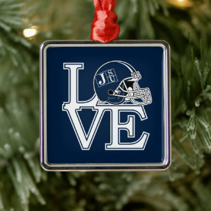 JSU Love Metal Ornament