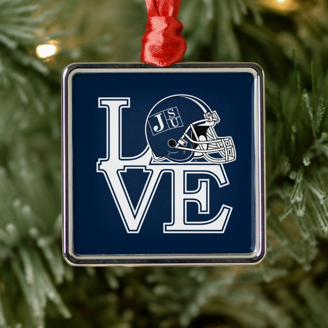 JSU Love Metal Ornament (Tree)
