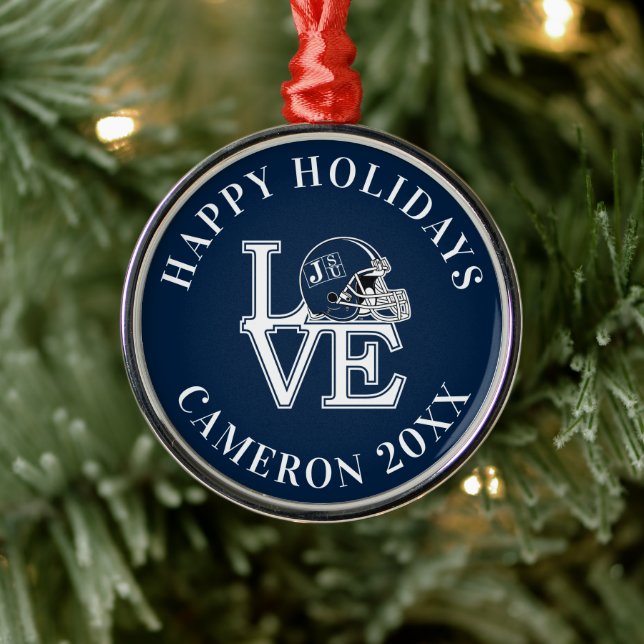 JSU Love Metal Ornament (Tree)