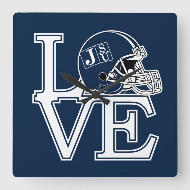 JSU Love Square Wall Clock (Front)