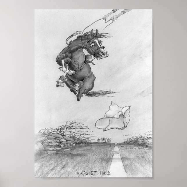 JT08 "A Quiet Hack" black and white Poster (Front)