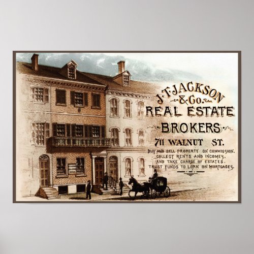 JT Jackson Real Estate Brokers _ Philadelphia Poster