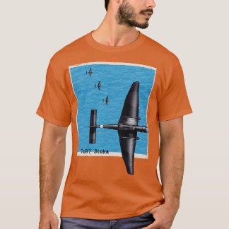 Ju87 Stuka WW2 bomber airplane over the ocean T-Shirt