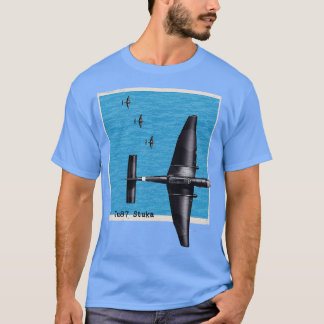 Ju87 Stuka WW2 bomber airplane over the ocean T-Shirt