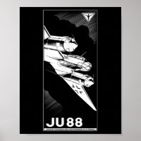 Ju 88 Ww2 German Plane Vintage 1941 Graphic
