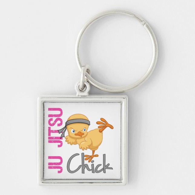 Ju Jitsu Chick Keychain (Front)