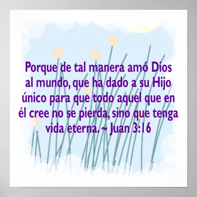 Juan 3:16 poster (Front)
