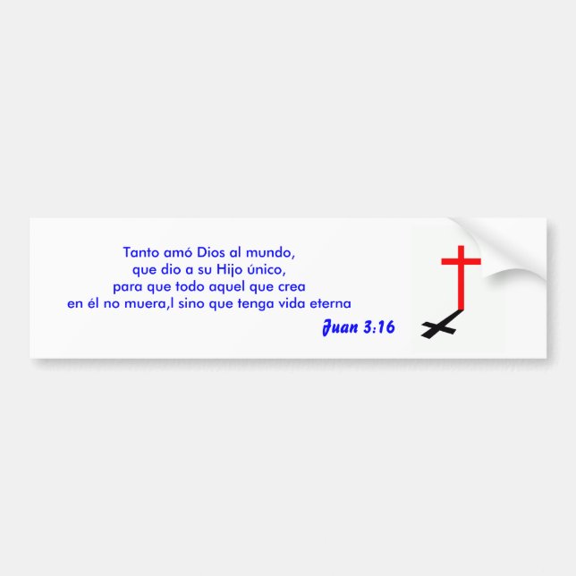 juan 3:16 Sticker (Front)