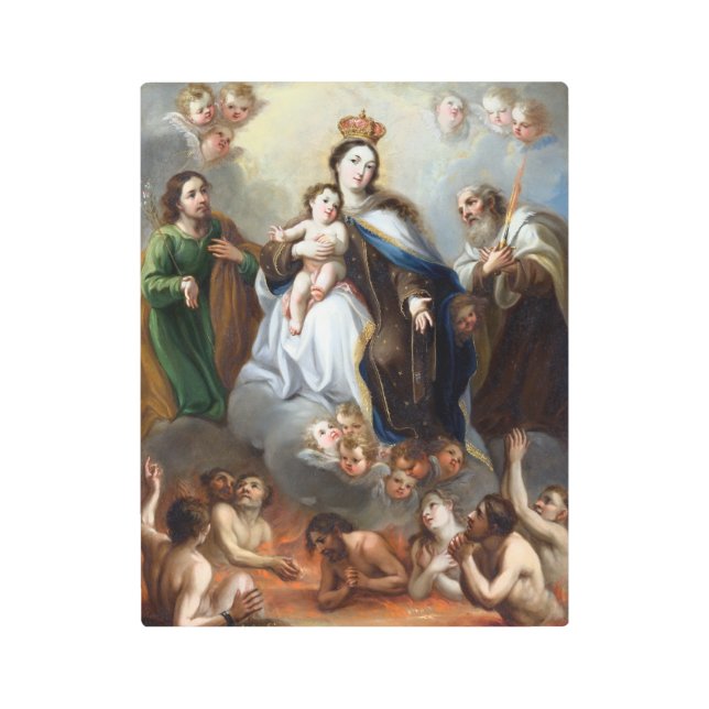 Juan Francisco de Aguilera The Virgin of Carmen Po Metal Print (Front)