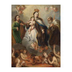 Juan Francisco de Aguilera The Virgin of Carmen Po Wood Wall Art