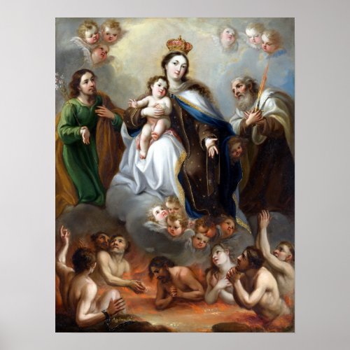 Juan Francisco de Aguilera The Virgin of Carmen Poster