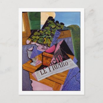 Juan Gris "a Pot Of Geraniums" Fine Art Postcard by lazyrivergreetings at Zazzle
