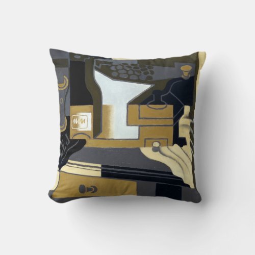 Juan Gris Le Moulin  Caf Throw Pillow