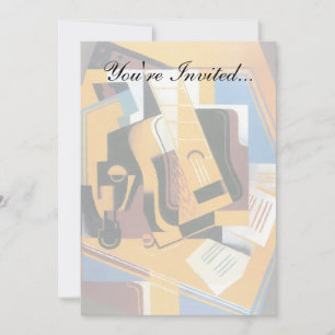 Juan Gris - Photograph of The Guitar Abstract Art Invitation