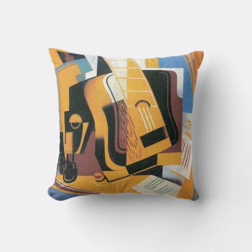 Juan Gris _ Photograph of The Guitar Abstract Art Throw Pillow