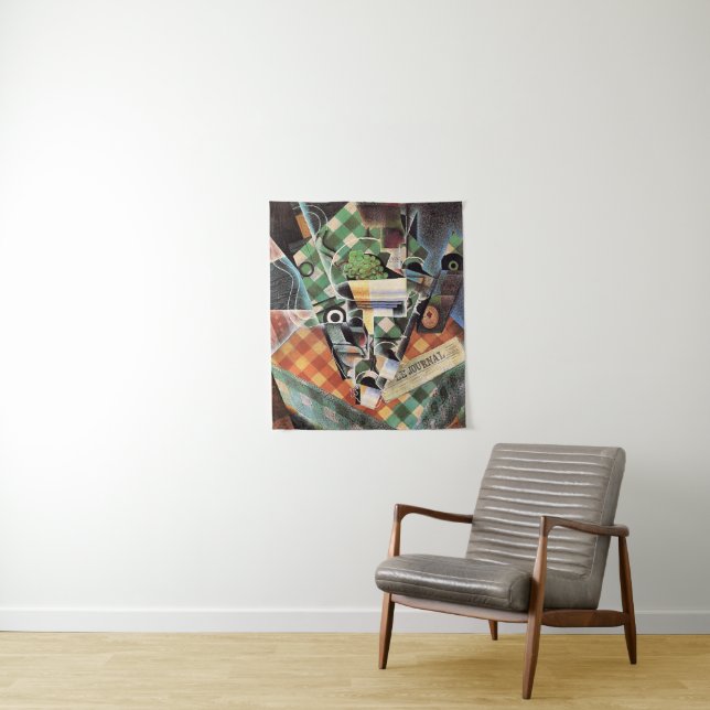 Juan Gris - Still Life with Checked Tablecloth Tapestry (In Situ)