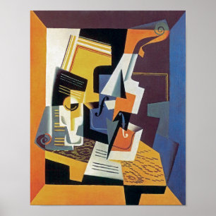 Juan Gris - Violin and Glass - Abstract Art Poster