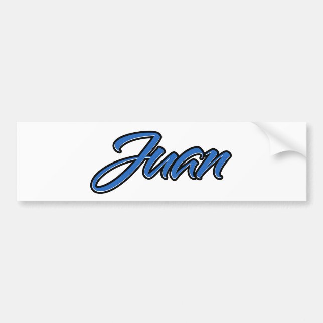 Juan Name blue Aufkleber Sticker Autoaufkleber (Front)