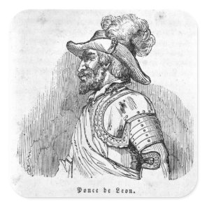 Juan Ponce de Leon Square Sticker