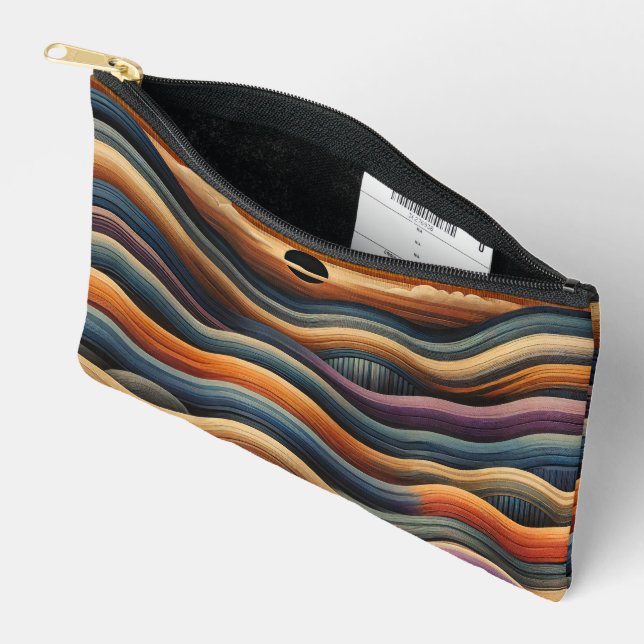 “JUAREZ” HISPANIC-HERITAGE SMALL ACCESSORY POUCH (Open)