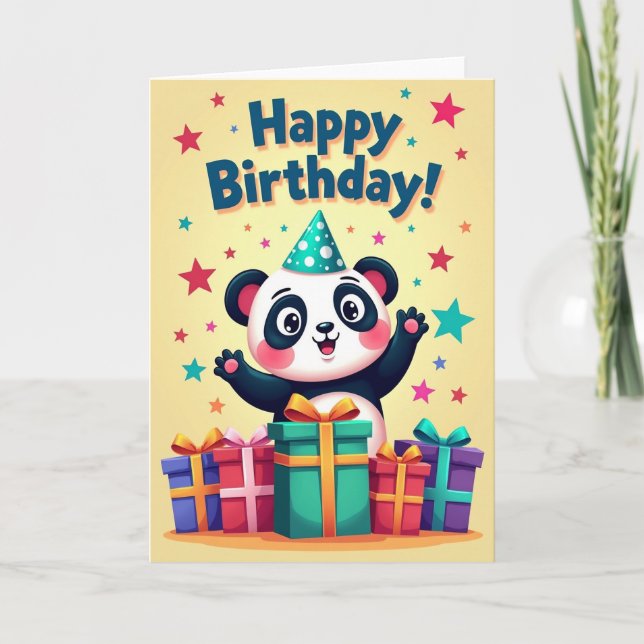 Jubilant Bear Birthday Card (Front)