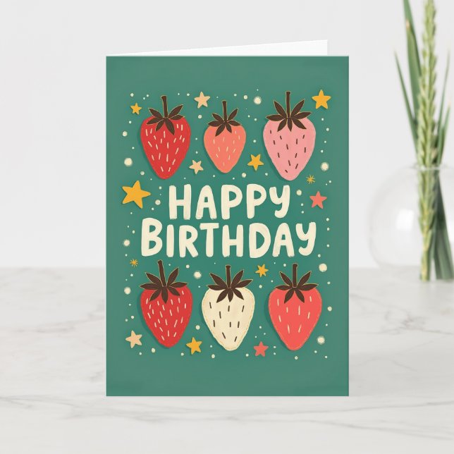 Jubilant Berry Birthday Card (Front)