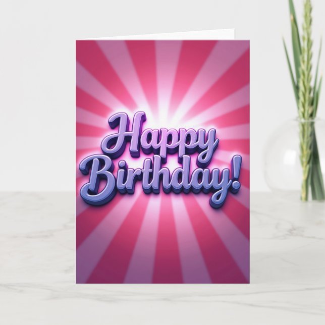 Jubilant Birthday 3D Lettering Card (Front)