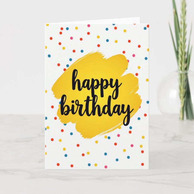 Jubilant Birthday Splash Card (Front)