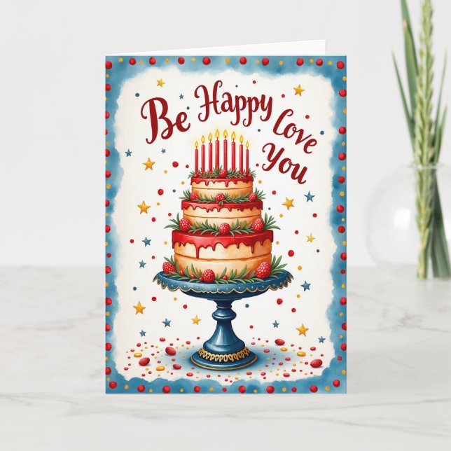 Jubilant Cake Art Card (Front)