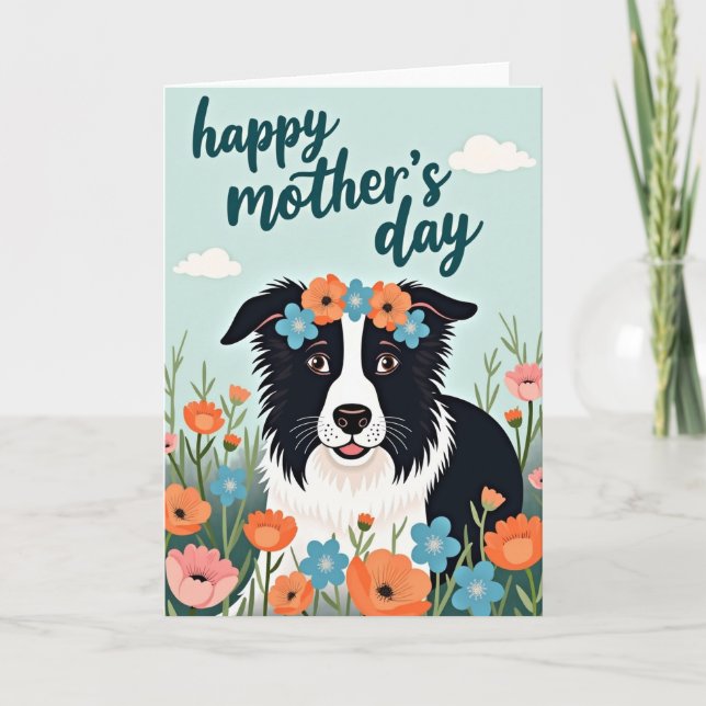 Jubilant Canine Mothers Day Card (Front)