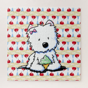 Jubilant Cherry Westie Jigsaw Puzzle