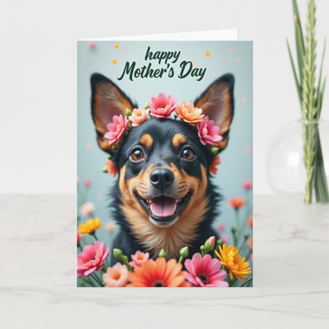 Jubilant Dog Mothers Day Card (Front)
