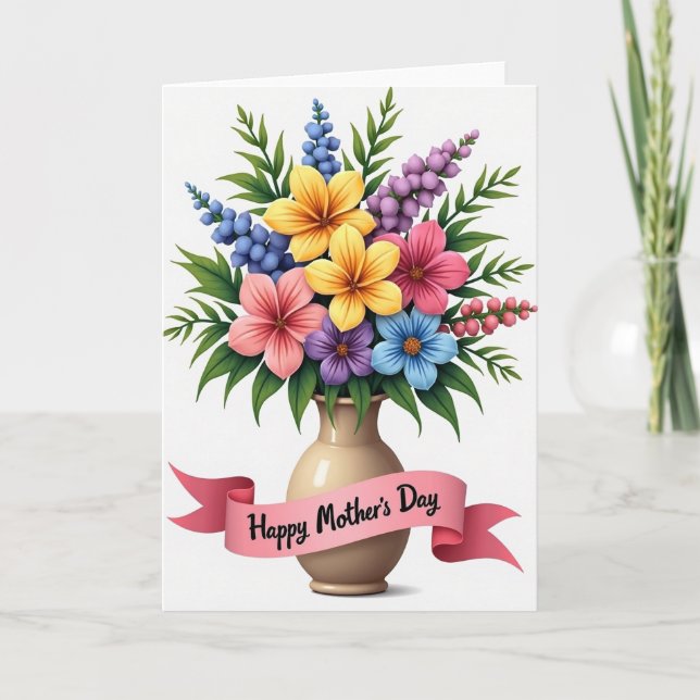 Jubilant Floral Celebration Card (Front)