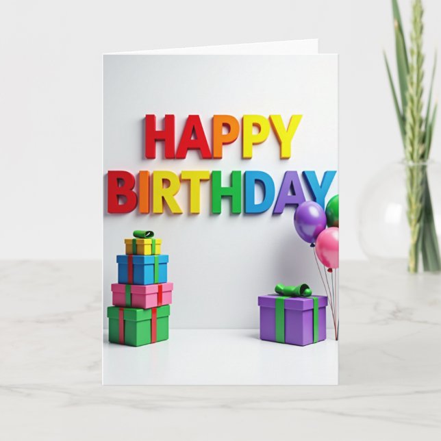 Jubilant Gifts Birthday Card (Front)