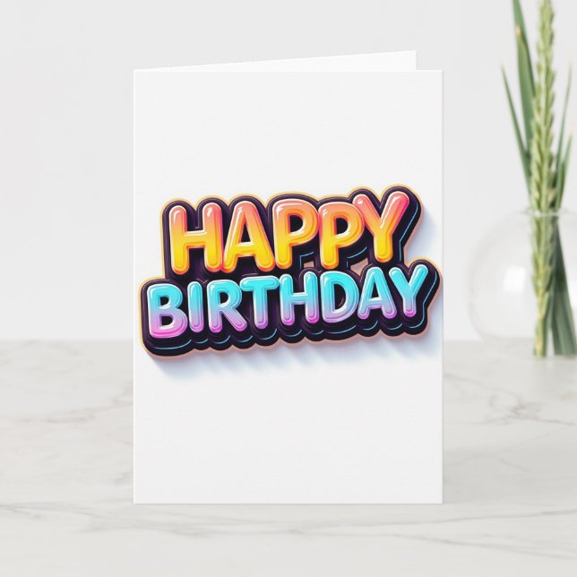 Jubilant Gradient Lettering Card (Front)