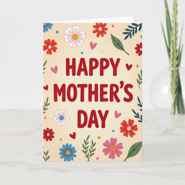 Jubilant Happy Mothers Day Card (Front)
