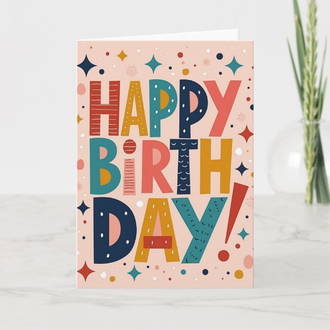Jubilant Patterned Card (Front)