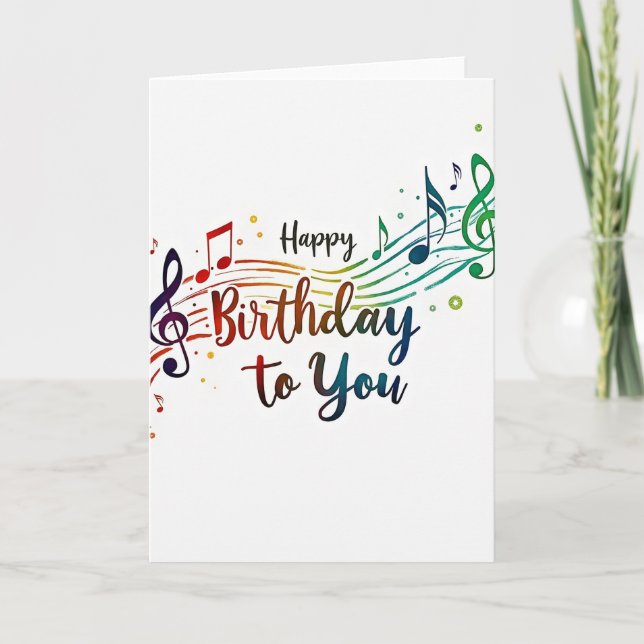 Jubilant Rainbow Script Card (Front)