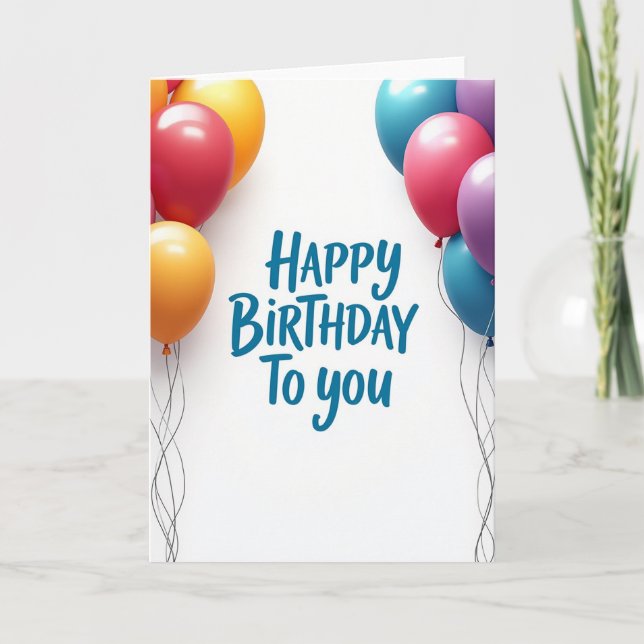 Jubilant Spheres Birthday Card (Front)