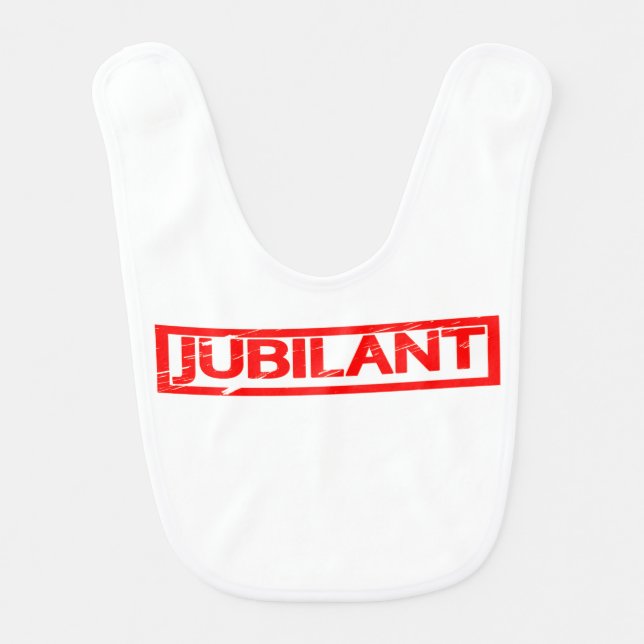 Jubilant Stamp Baby Bib (Front)