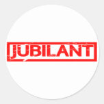 Jubilant Stamp Classic Round Sticker