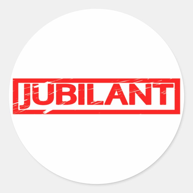 Jubilant Stamp Classic Round Sticker (Front)