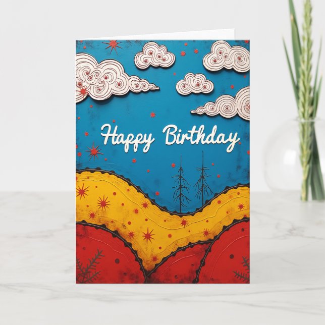 Jubilant Textured Sky Card (Front)