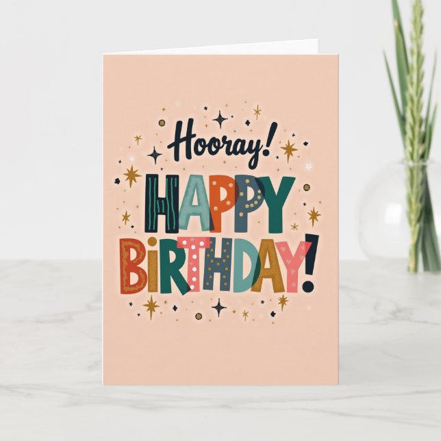 Jubilant Typography Card (Front)