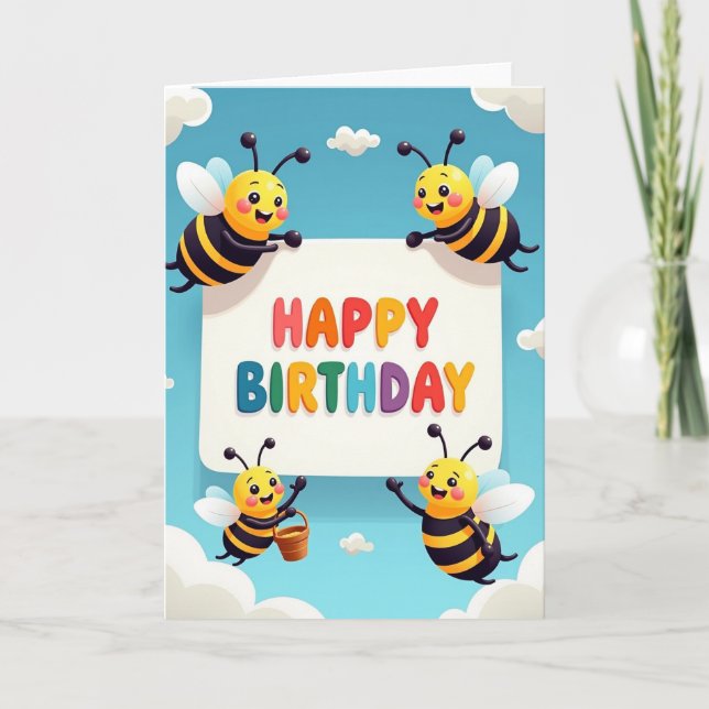 Jubilant Winged Friends Card (Front)